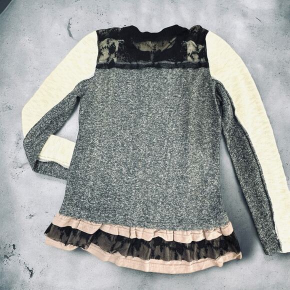 Y2K Women’s lace whimsigoth Grunge lace Cardigan Metal Goth XS Gimmicks BKE - Picture 12 of 16